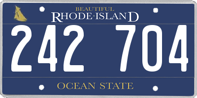 RI license plate 242704