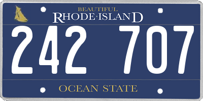 RI license plate 242707