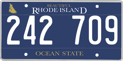RI license plate 242709