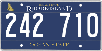 RI license plate 242710