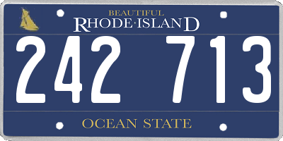 RI license plate 242713