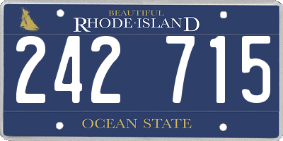 RI license plate 242715