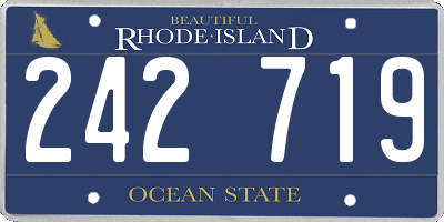 RI license plate 242719