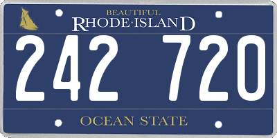 RI license plate 242720