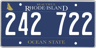 RI license plate 242722