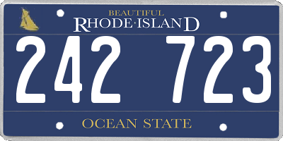 RI license plate 242723