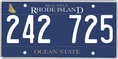 RI license plate 242725