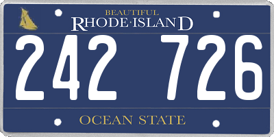 RI license plate 242726