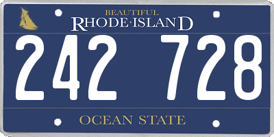 RI license plate 242728
