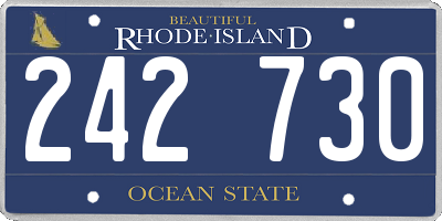 RI license plate 242730