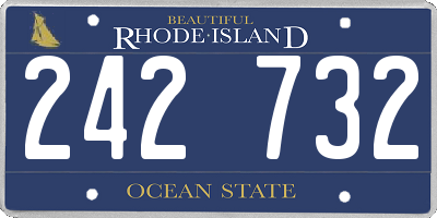 RI license plate 242732