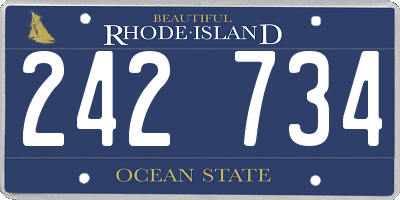 RI license plate 242734