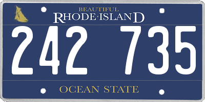RI license plate 242735