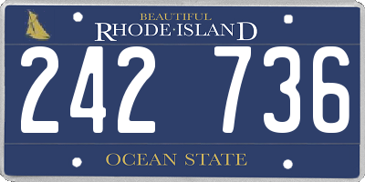 RI license plate 242736