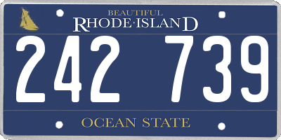 RI license plate 242739