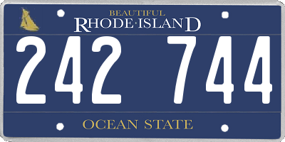 RI license plate 242744