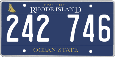 RI license plate 242746