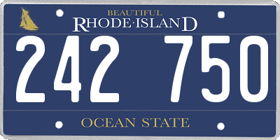 RI license plate 242750