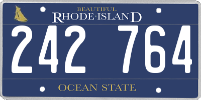 RI license plate 242764