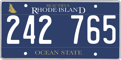 RI license plate 242765