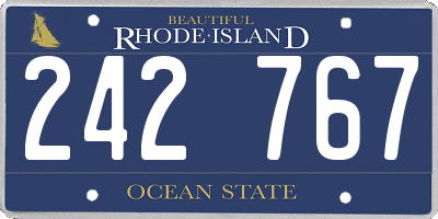 RI license plate 242767