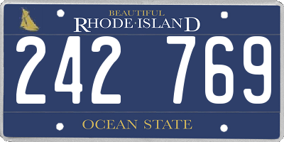 RI license plate 242769