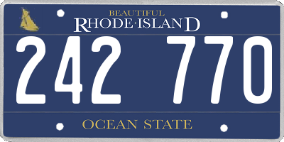 RI license plate 242770