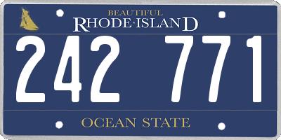 RI license plate 242771