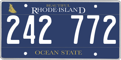 RI license plate 242772