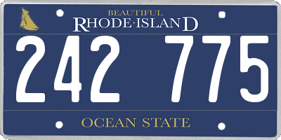 RI license plate 242775