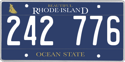 RI license plate 242776