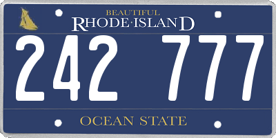 RI license plate 242777