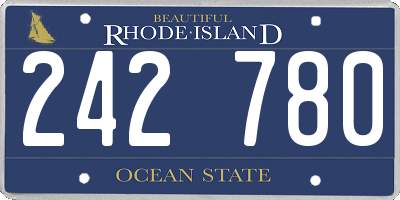 RI license plate 242780