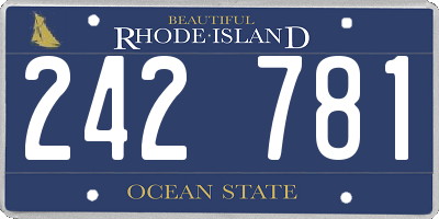 RI license plate 242781