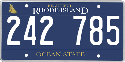 RI license plate 242785