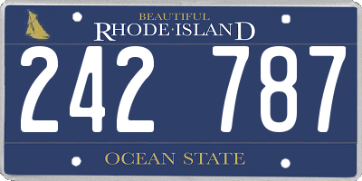 RI license plate 242787