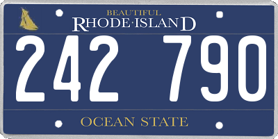 RI license plate 242790