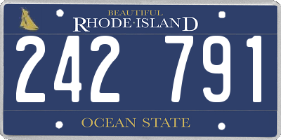 RI license plate 242791