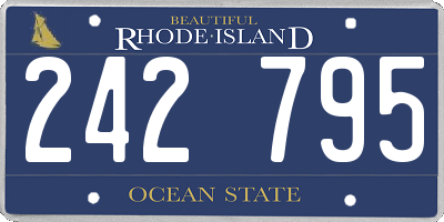 RI license plate 242795