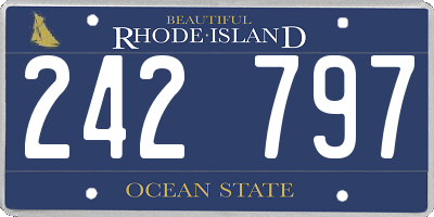 RI license plate 242797