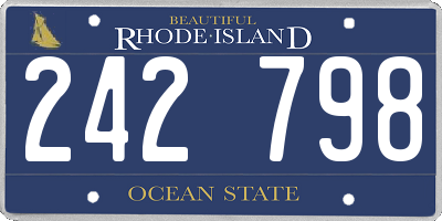 RI license plate 242798