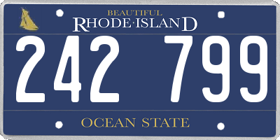 RI license plate 242799