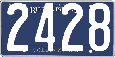 RI license plate 2428