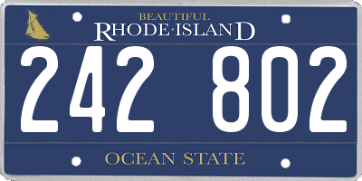 RI license plate 242802