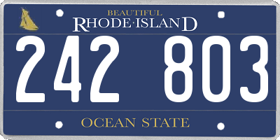 RI license plate 242803