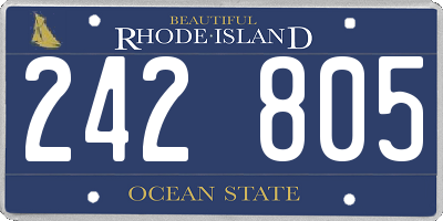 RI license plate 242805