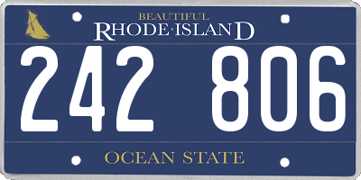 RI license plate 242806