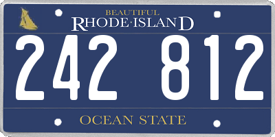 RI license plate 242812