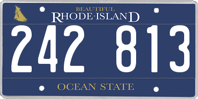 RI license plate 242813