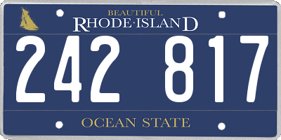 RI license plate 242817